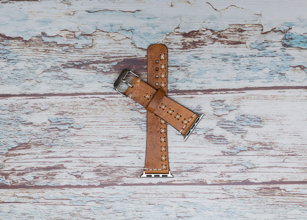 Handmade Genuine Leather Apple Watch Band Series 11/10/9/8/7/6/5/4/ SE / Ultra 1/2/3