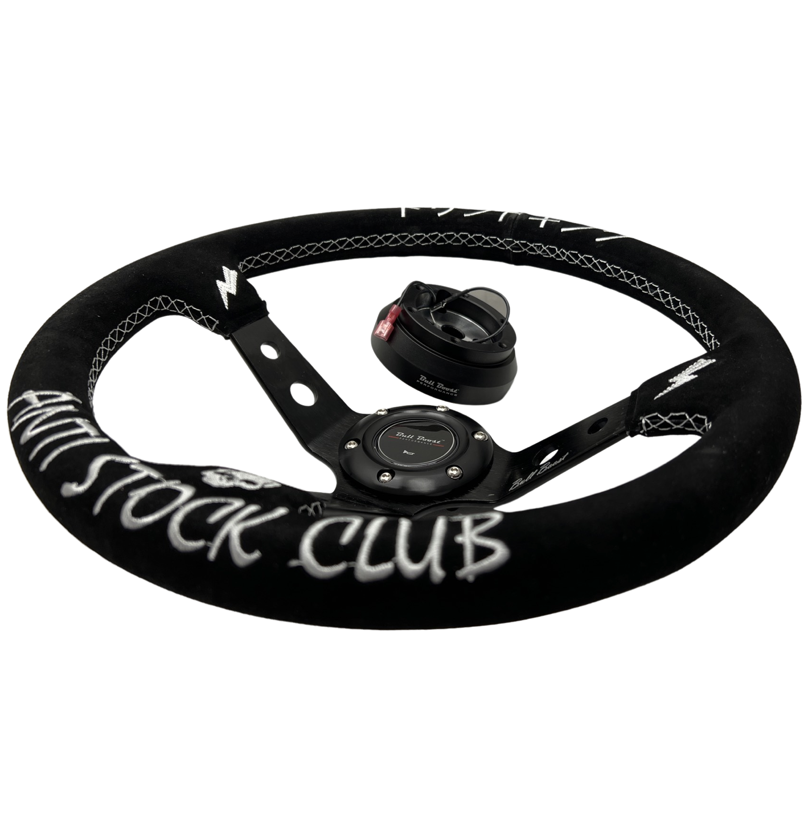 Deep Dish Steering Wheel + Short Hub Adapter Kit For Honda S2000 RSX Prelude TL CL