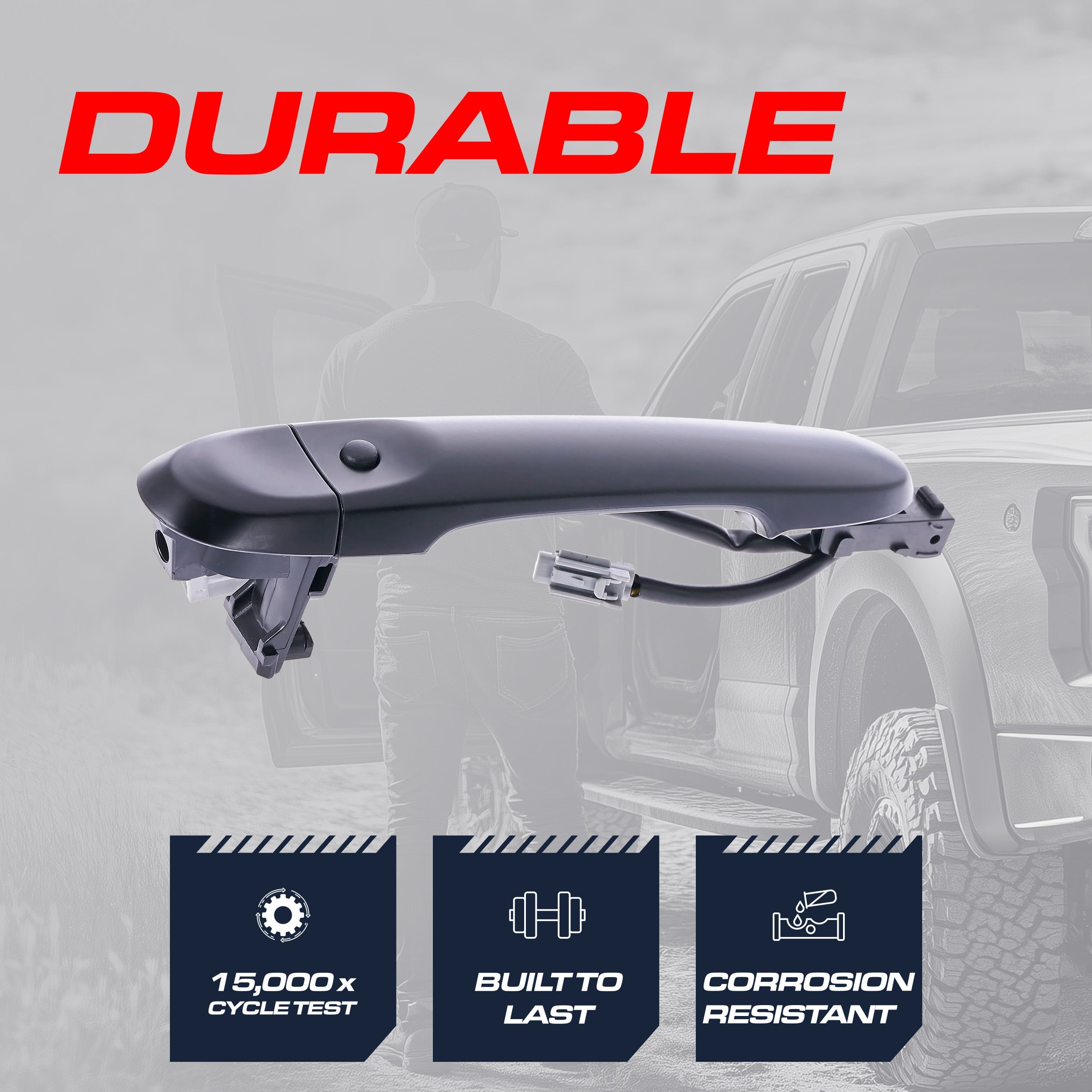 Exterior Door Handle Black Primed Replacement for Nissan Cube (09-14), Juke (11-17), Versa (14-24) OE Part # 80640-1FA5B | Front Right Passenger Side w/o Keyhole Cover