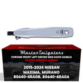 Exterior Door Handle Chrome Replacement for Nissan Maxima (2016-2024), Murano (2015-2024) OE Part # 80640-4RA0B, 80640-4RA0A | Front Left Driver Side w/ Keyhole Cover