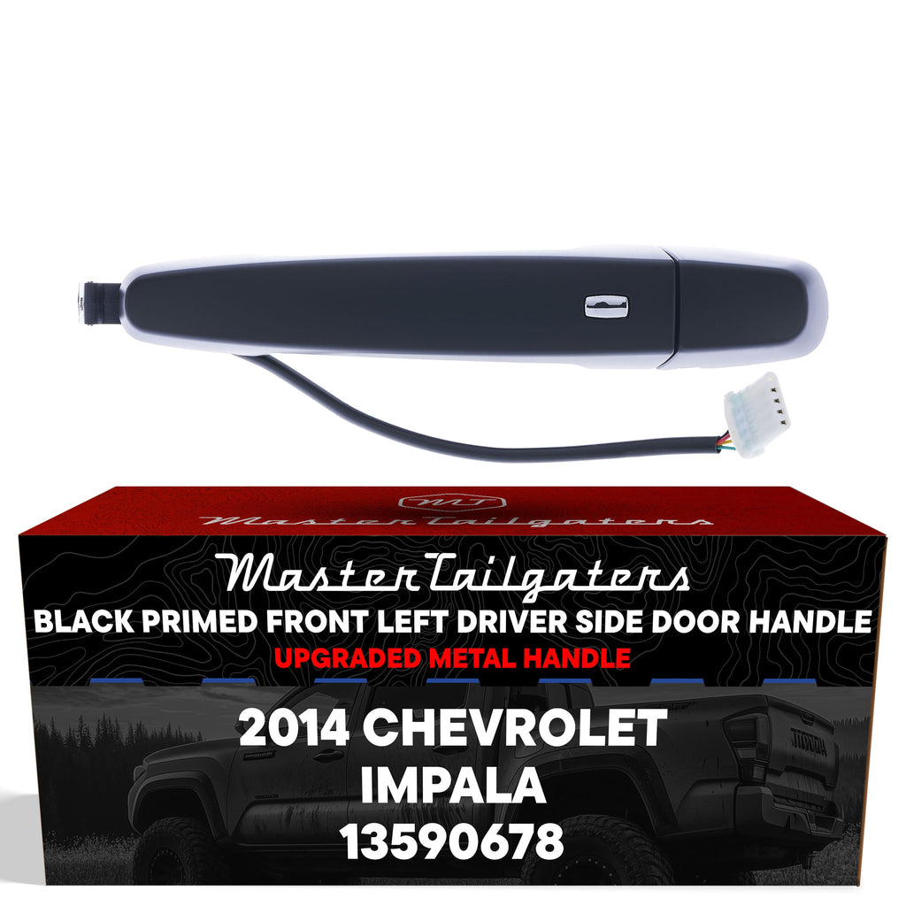 Exterior Door Handle Black Primed Replacement for Chevrolet Impala (2014) OE Part # 13590678 | Front Left Driver Side
