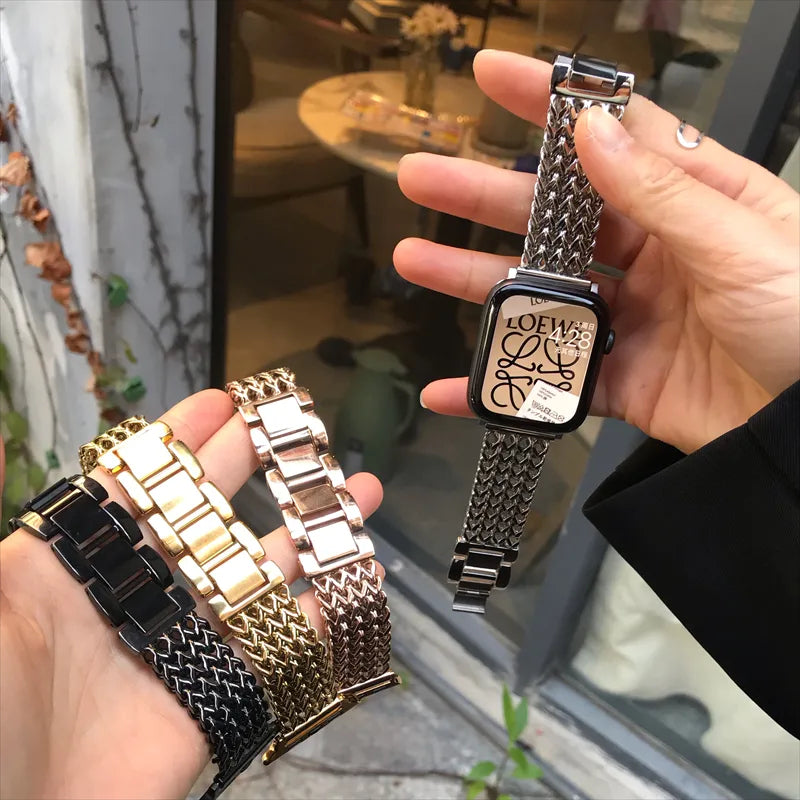 Stainless Steel Apple Watch Strap Series 11/10/9/8/7/6/5/4/ SE / Ultra 1/2/3