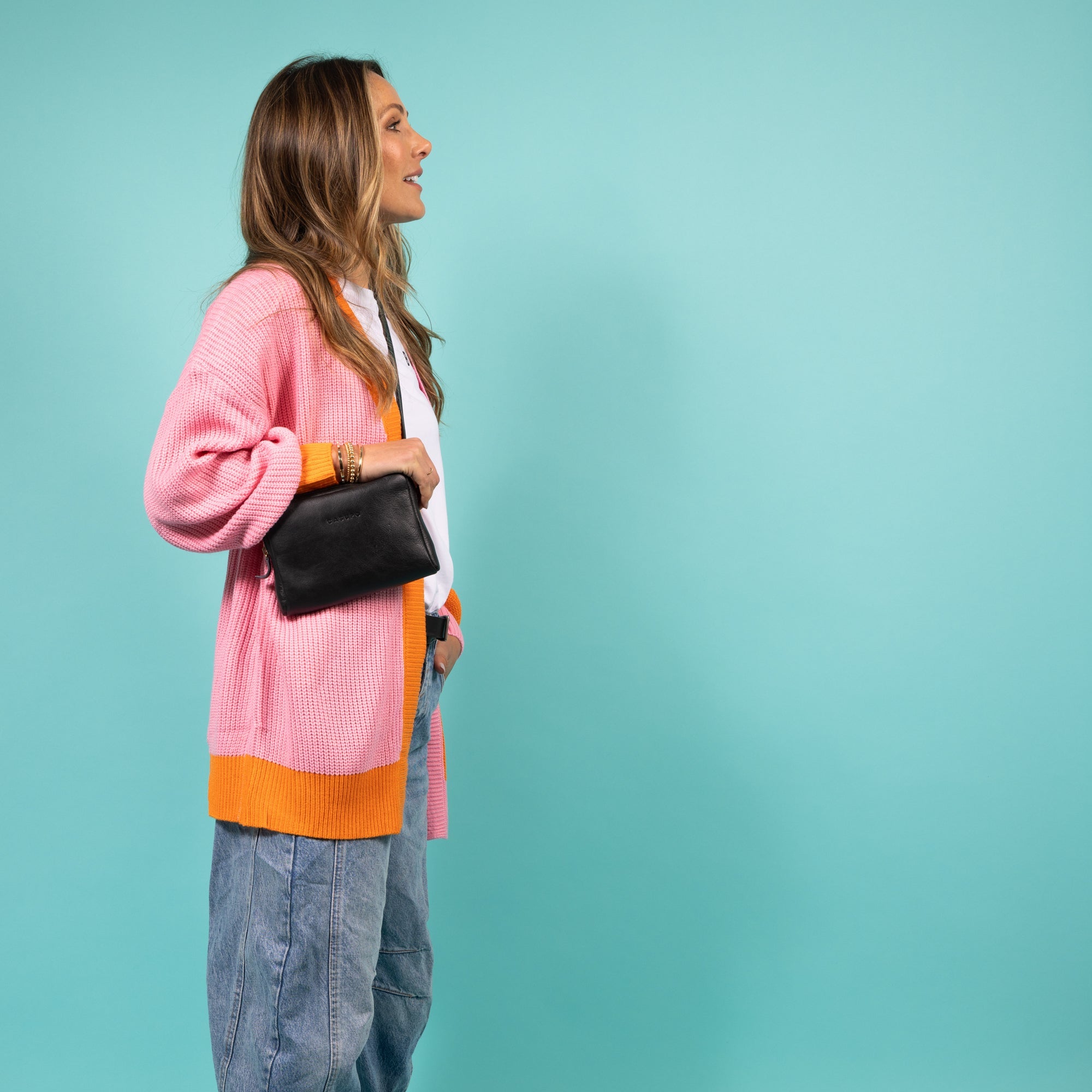 Leather Fanny Pack - Black