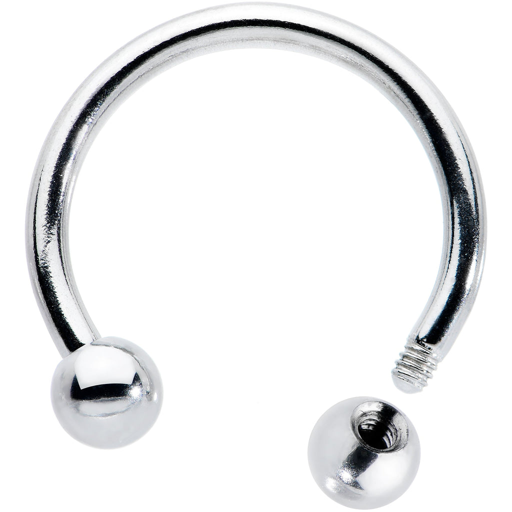 16G STEEL HORSE SHOE Circular Barbell 3/8 3mm