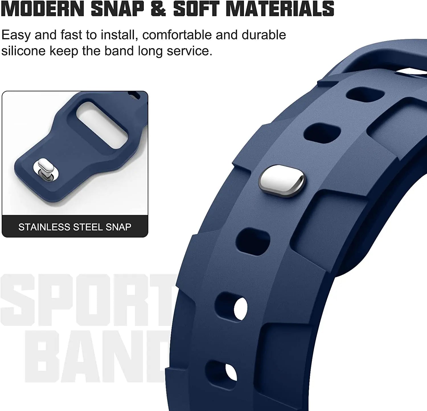 Silicone Band For Apple Watch Series 11/10/9/8/7/6/5/4/ SE / Ultra 1/2/3