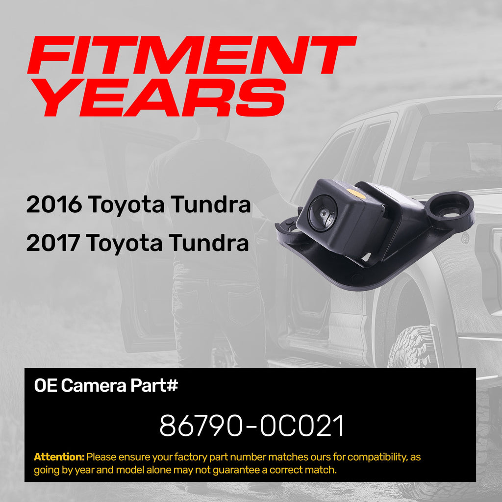Toyota Tundra (2016-2017) OEM Replacement Backup Camera OE Part # 86790-0C021