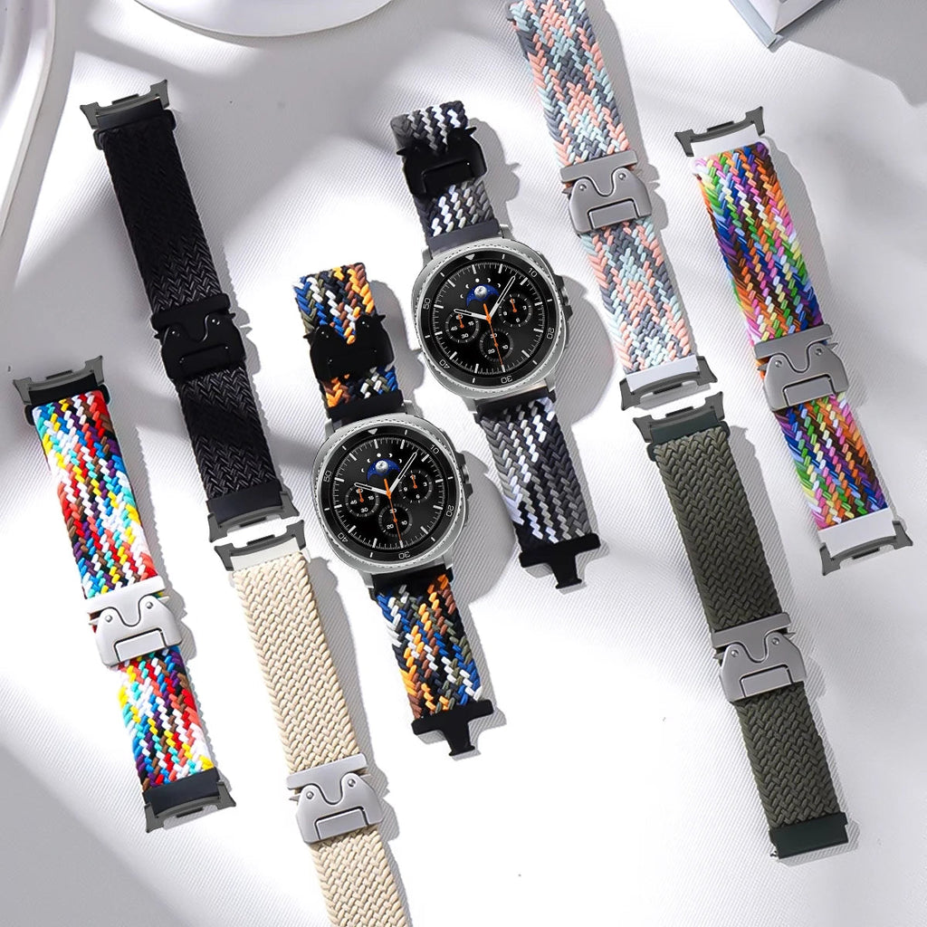 Elastic Woven Nylon Band for Samsung Galaxy Watch 8, 40MM, 44MM, 8 Classic 46MM, Ultra 47MM