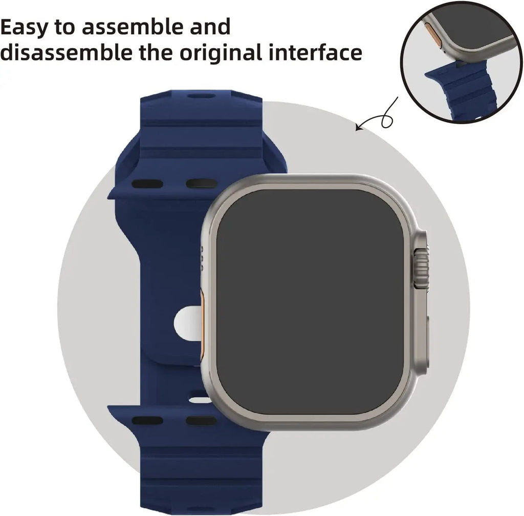 Silicone Band For Apple Watch Series 11/10/9/8/7/6/5/4/ SE / Ultra 1/2/3