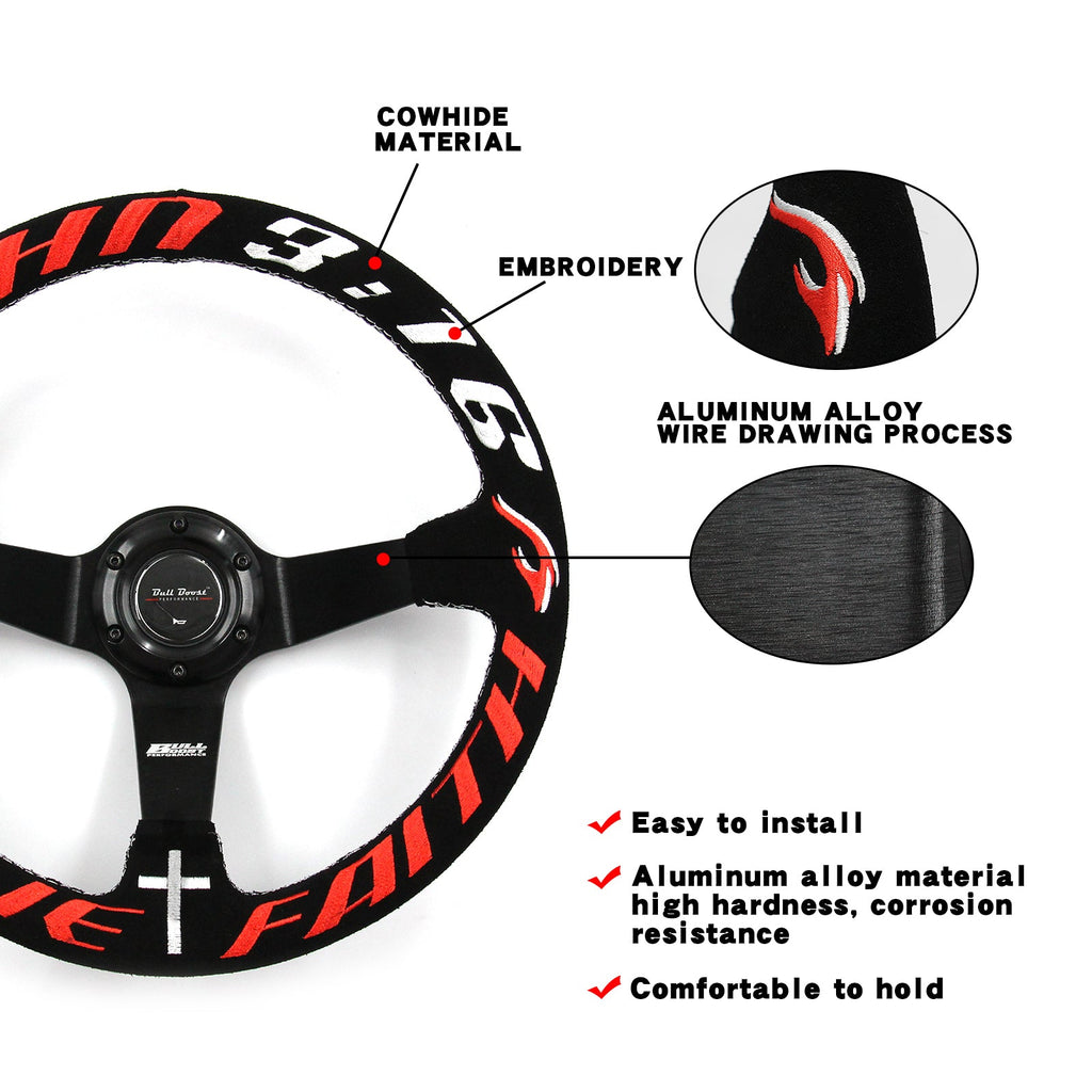 Have Faith Steering Wheel + Hub Adapter for Toyota Chaser KE70 AE71 AE82 AE86 Supra Corolla