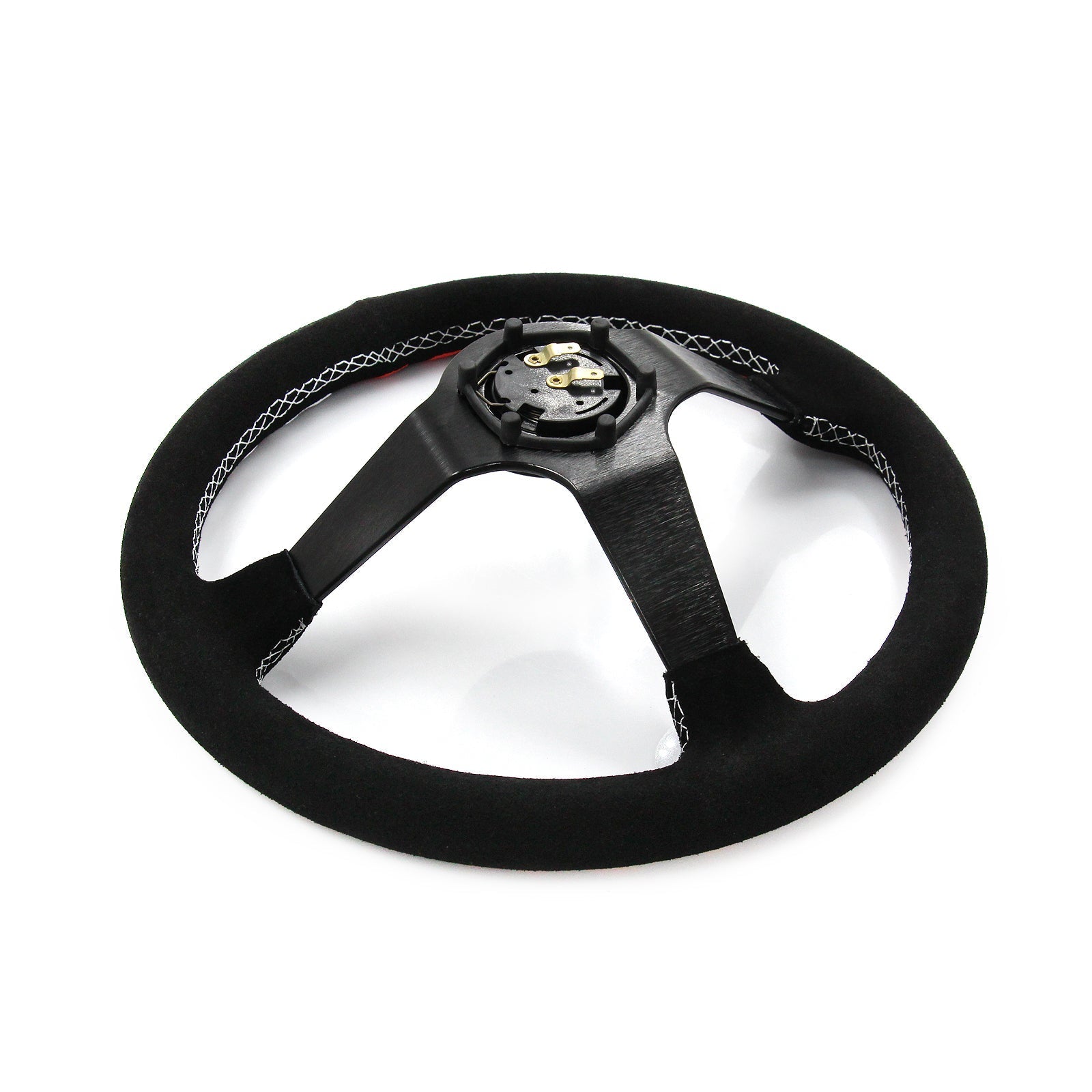 Have Faith Suede Steering Wheel + Hub Adapter Kit For Toyota Corolla, Hilux Pickup