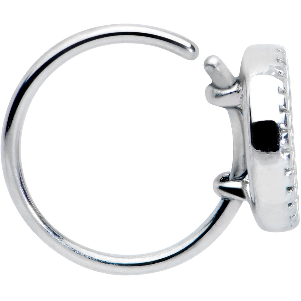 20G 5/16 Iridescent Crescent Moon Nose Hoop