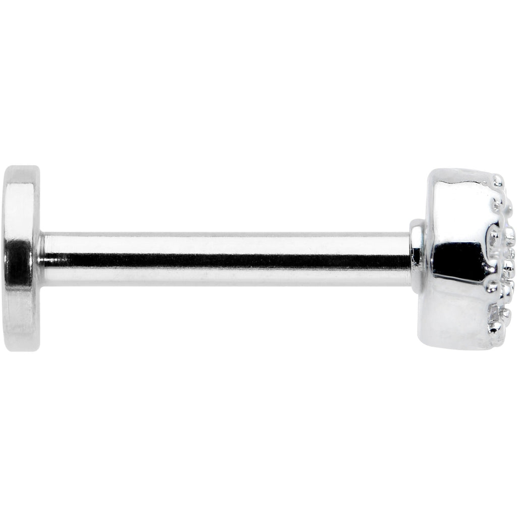 16G 5/16 Clear CZ Gem Internal Thread Infinity Sign Labret Tragus