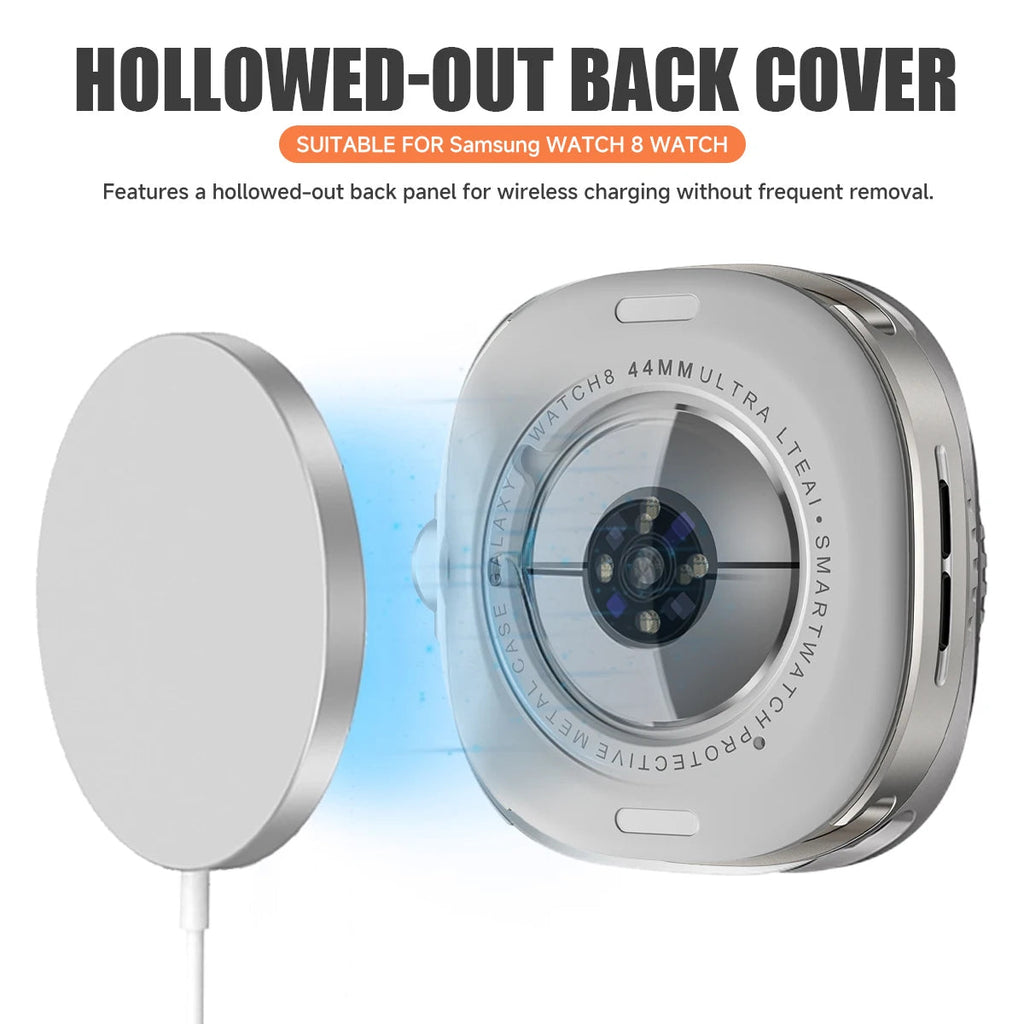 Premium Metal Case for Samsung Galaxy Watch 8 44mm 40mm, Heavy Duty Protective Cover