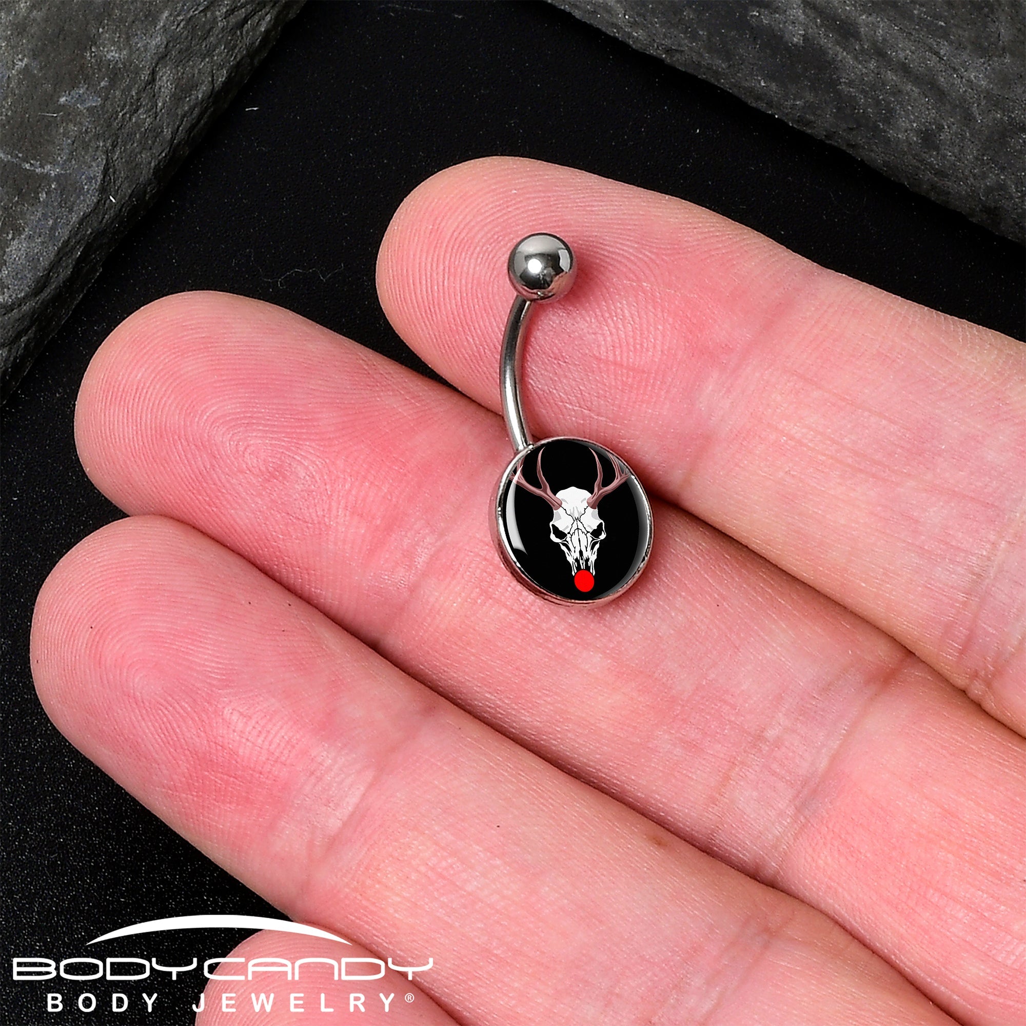 Holiday Dead Nosed Reindeer Belly Ring by Onyx O