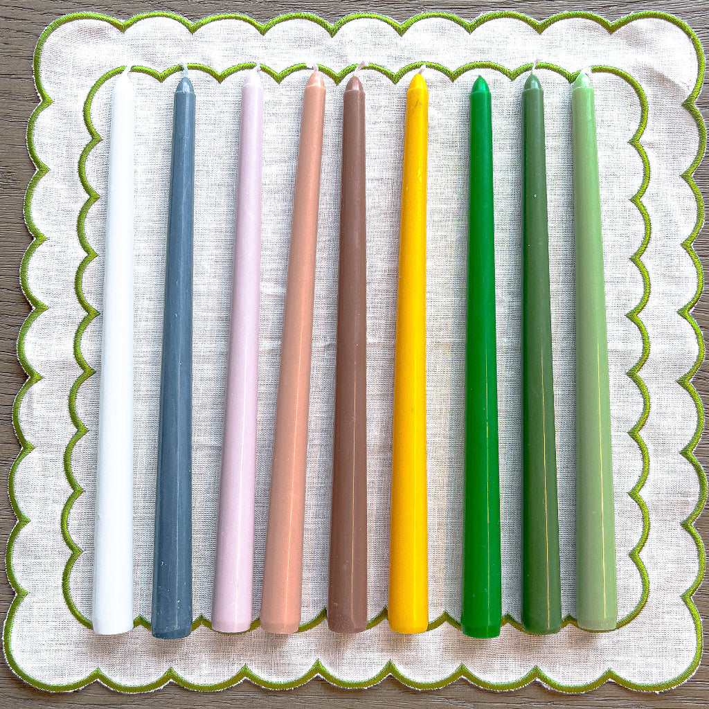 Extra Tall Cocoa Truffle Delight Taper Candle, 1 Case of 48 Packs (4 Candles per Pack)