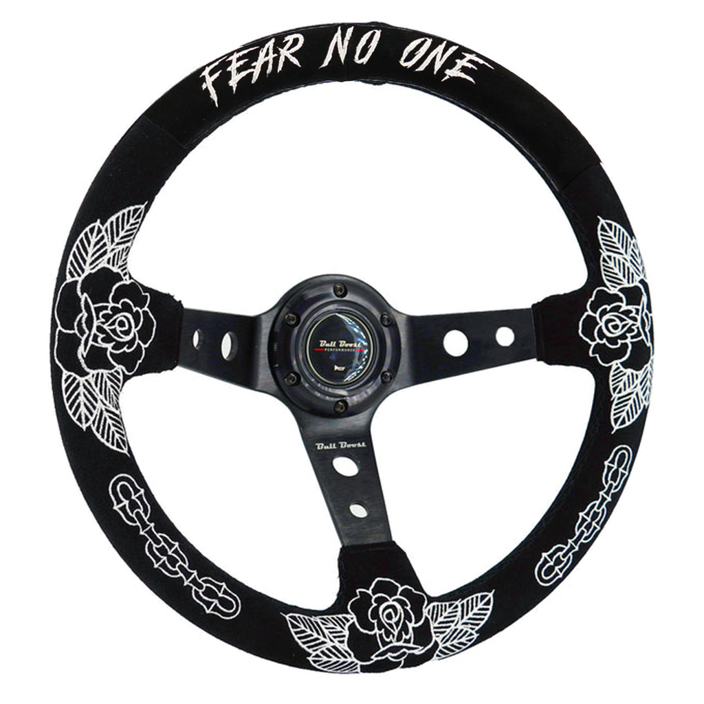 BW Rose 350MM Steering Wheel + Hub Adapter Kit For Subaru Impreza WRX