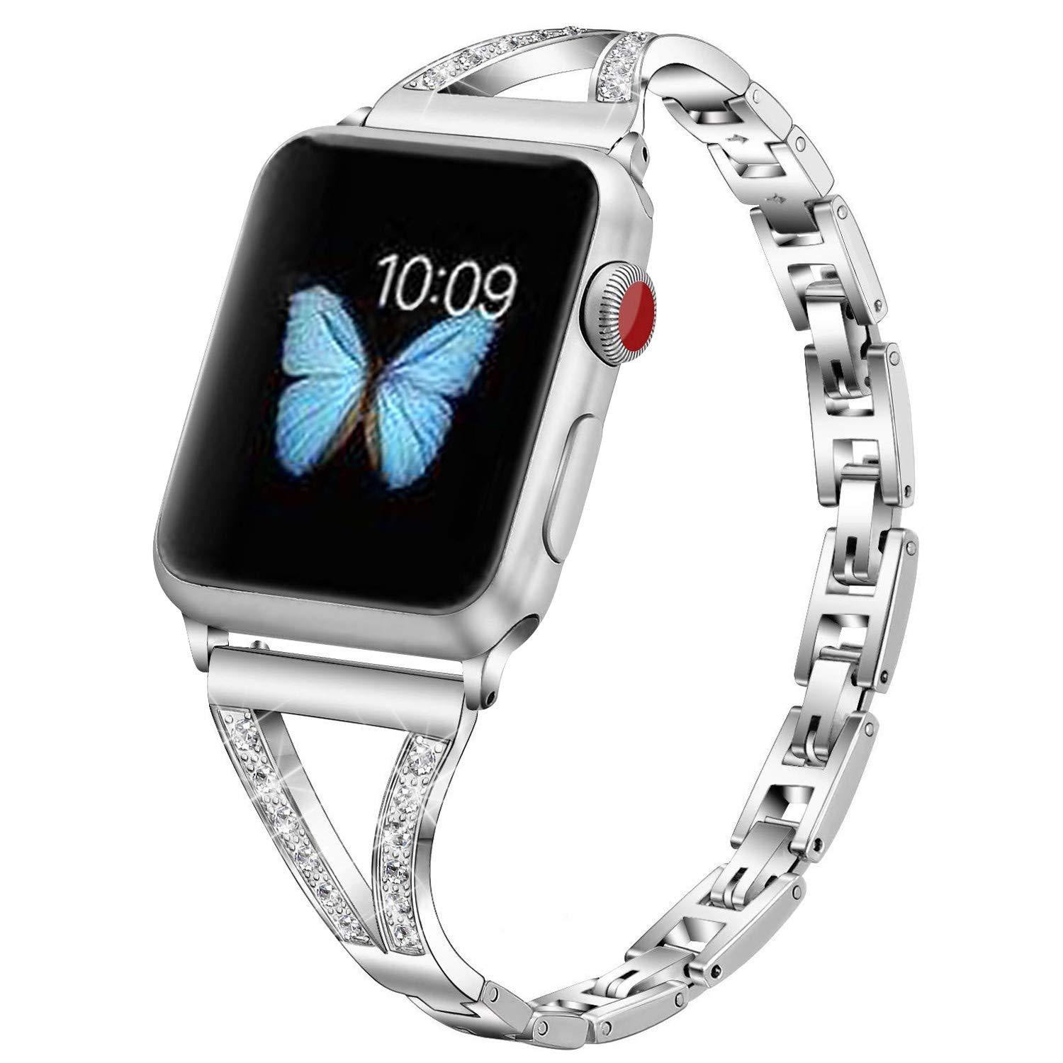 Diamond - Steel Apple Watch Band Series 11/10/9/8/7/6/5/4/ SE / Ultra 1/2/3