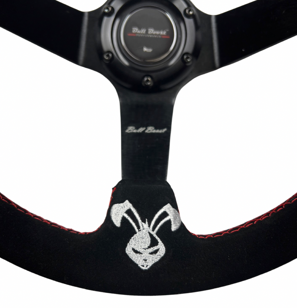 Rising Sun Suede Steering Wheel + Hub Adapter Kit For Toyota Corolla, Hilux Pickup