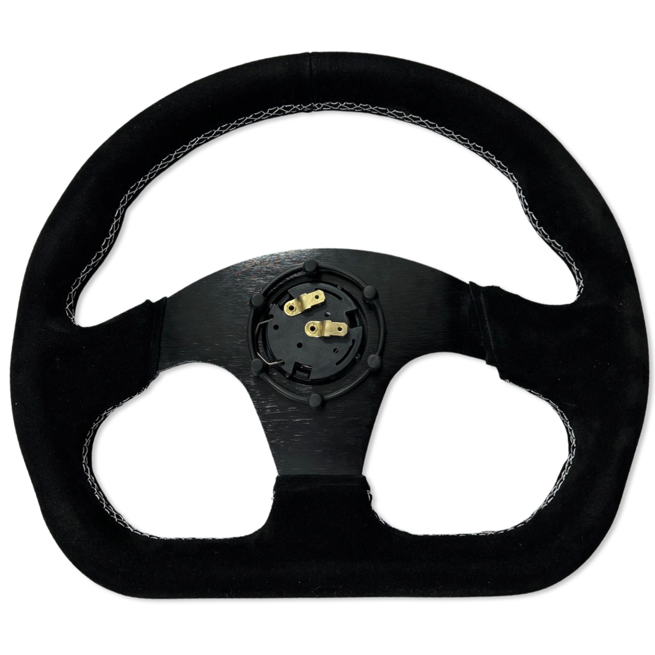 Quadro Flat Racing Steering Wheel + Hub Adapter Boss Kit for Civic, Del Sol, Integra