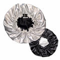 Ivory & Black Reversible Bonnet
