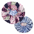 Patchy Pink Satin Lined Bonnet