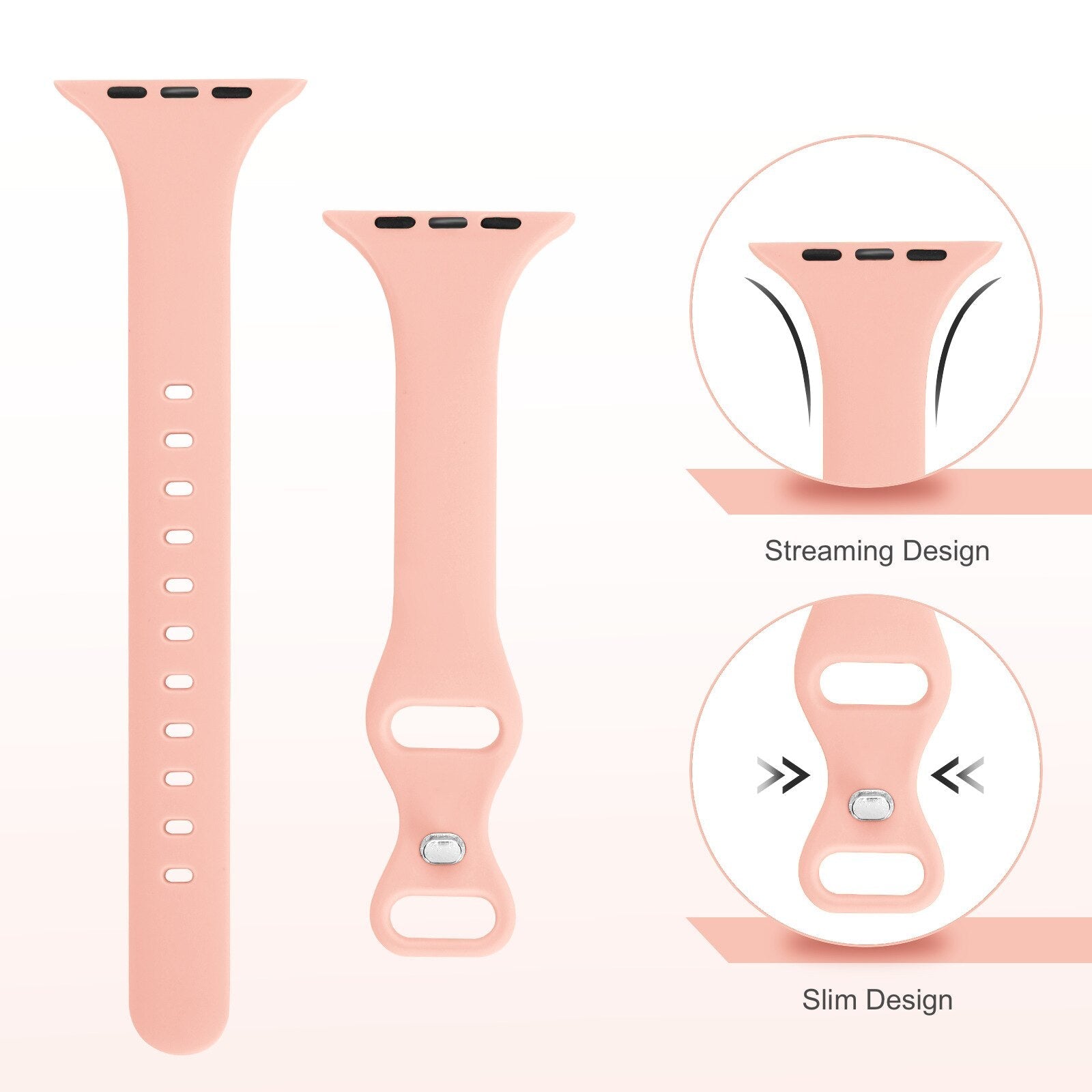 Silicone loop For Apple Watch Band/Strap Series 11/10/9/8/7/6/5/4/ SE / Ultra 1/2/3