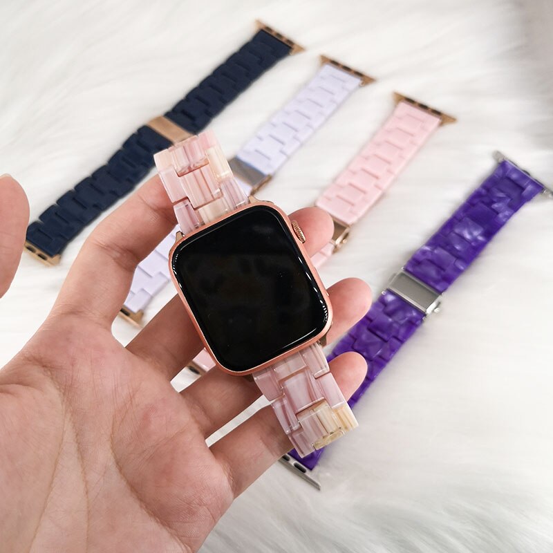 Resin & Ceramic Apple Watch Band – Series 1–10, SE, Ultra