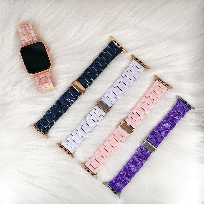 Resin & Ceramic Apple Watch Band – Series 1–10, SE, Ultra