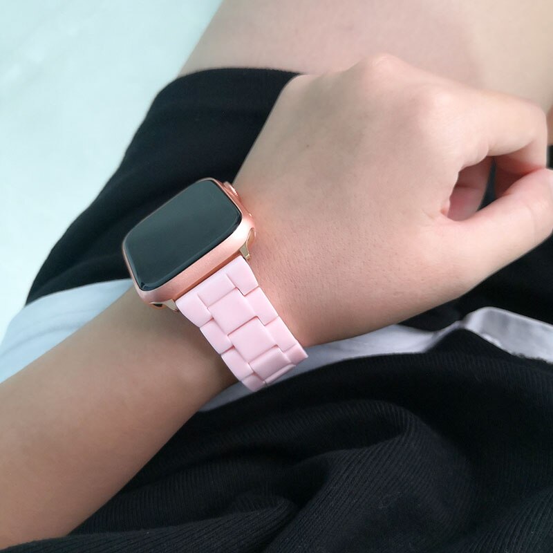 Resin & Ceramic Apple Watch Band – Series 1–10, SE, Ultra