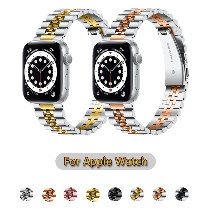 Slim Stainless Steel Apple Watch Band Series 11/10/9/8/7/6/5/4/ SE / Ultra 1/2/3