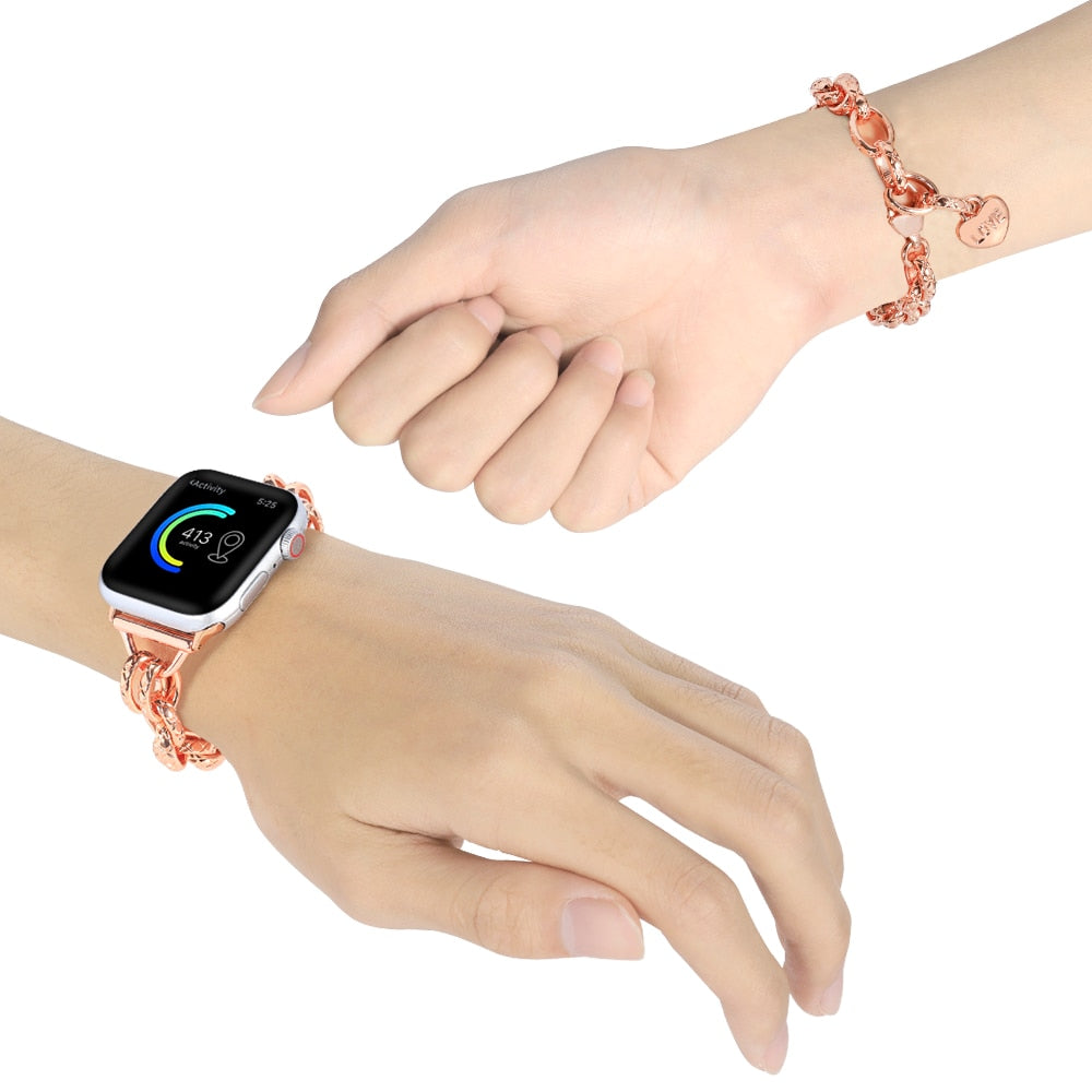 Steel Strap For Apple Watch Band Series 11/10/9/8/7/6/5/4/ SE / Ultra 1/2/3