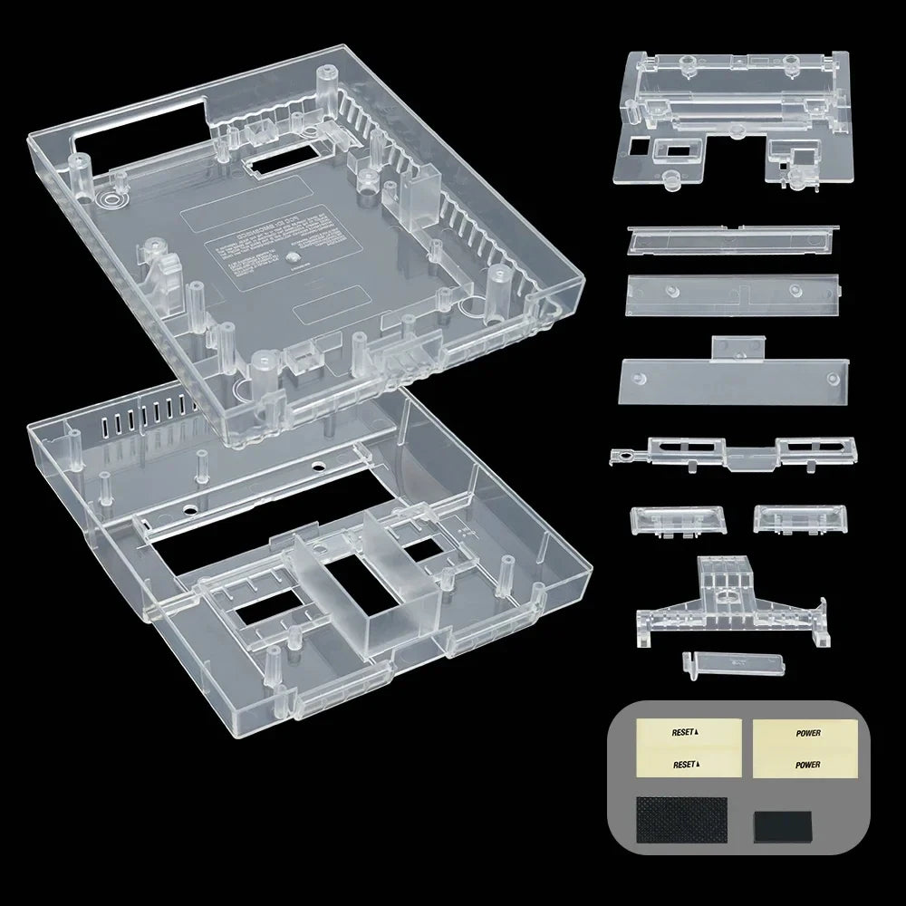 Super Nintendo Replacement Console Shell Housing SNES Clear Translucent