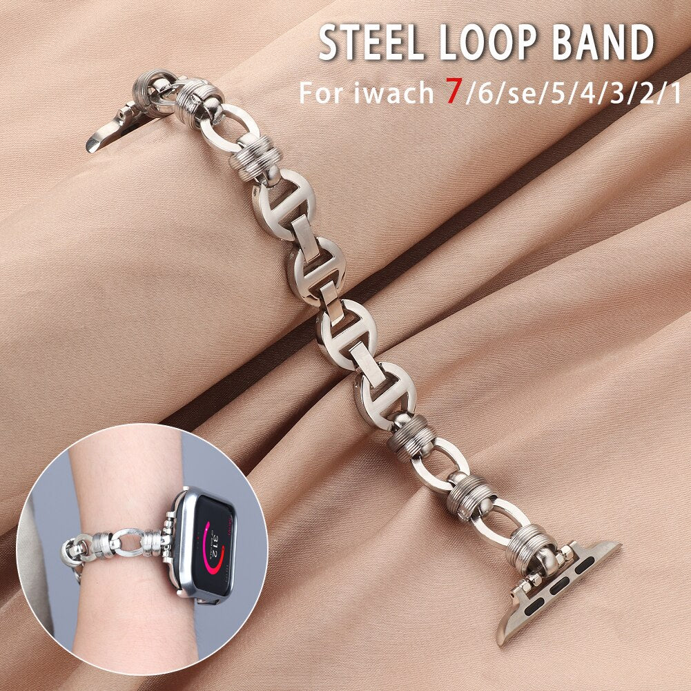 Steel Apple Watch Band Series 11/10/9/8/7/6/5/4/ SE / Ultra 1/2/3