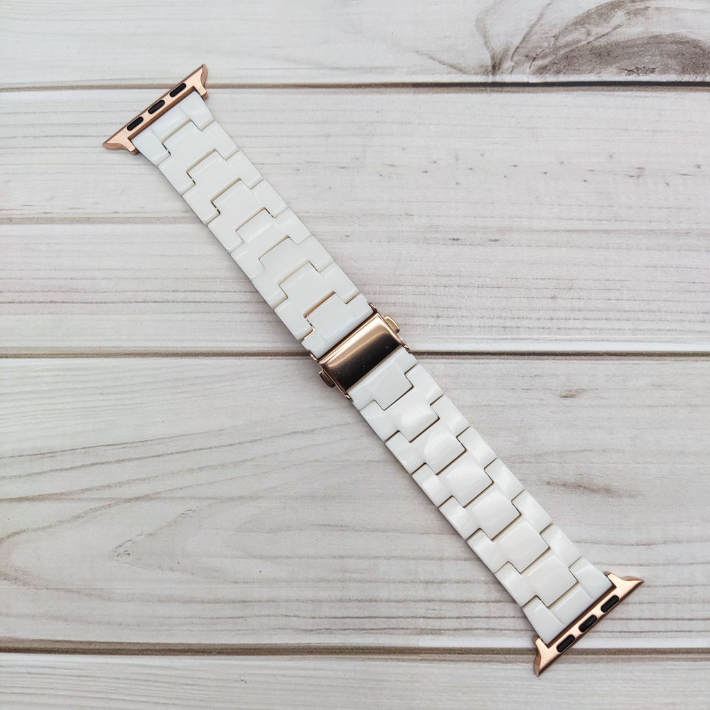 Resin & Ceramic Apple Watch Band – Series 1–10, SE, Ultra