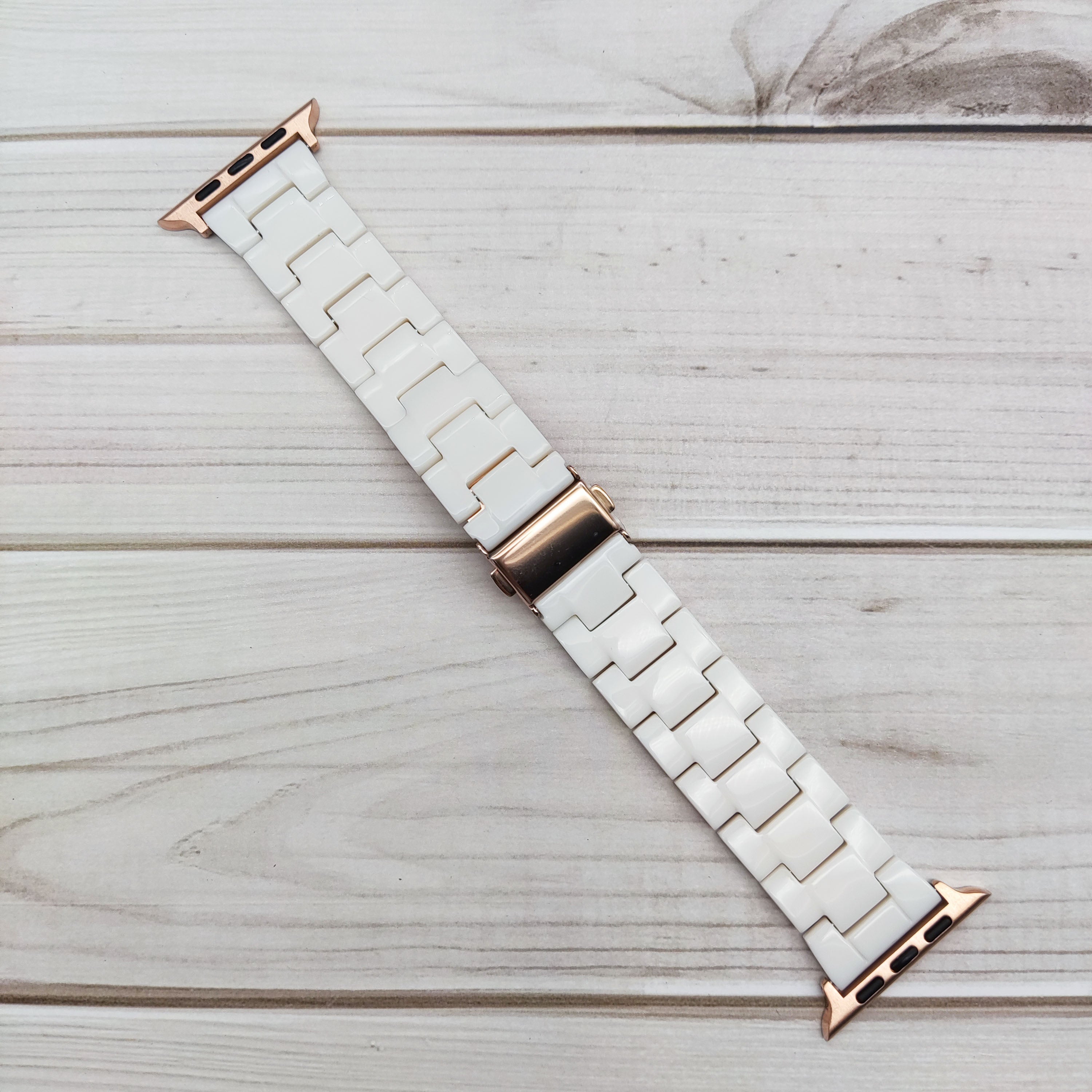 Resin & Ceramic Apple Watch Band – Series 1–10, SE, Ultra