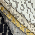 VALERO - KUBA PATTERN CUT VELVET UPHOLSTERY FABRIC BY THE YARD