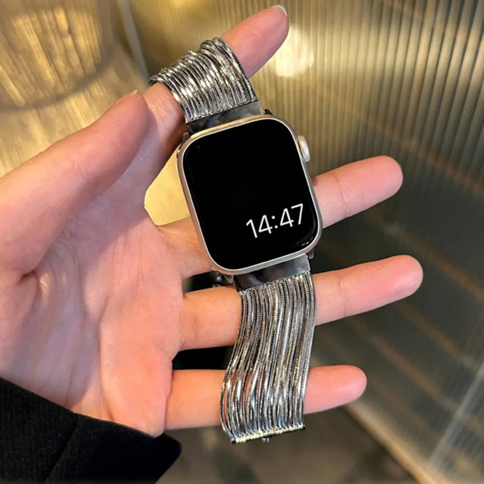 Steel Apple Watch Band Series 11/10/9/8/7/6/5/4/ SE / Ultra 1/2/3