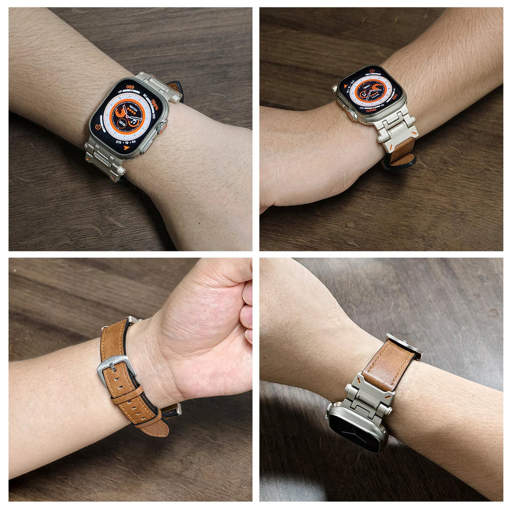 Genuine Leather Apple Watch Band Series 11/10/9/8/7/6/5/4/ SE / Ultra 1/2/3
