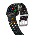 Ocean Silicone Samsung Galaxy 7 Ultra Watch Band Silver Buckle 47MM