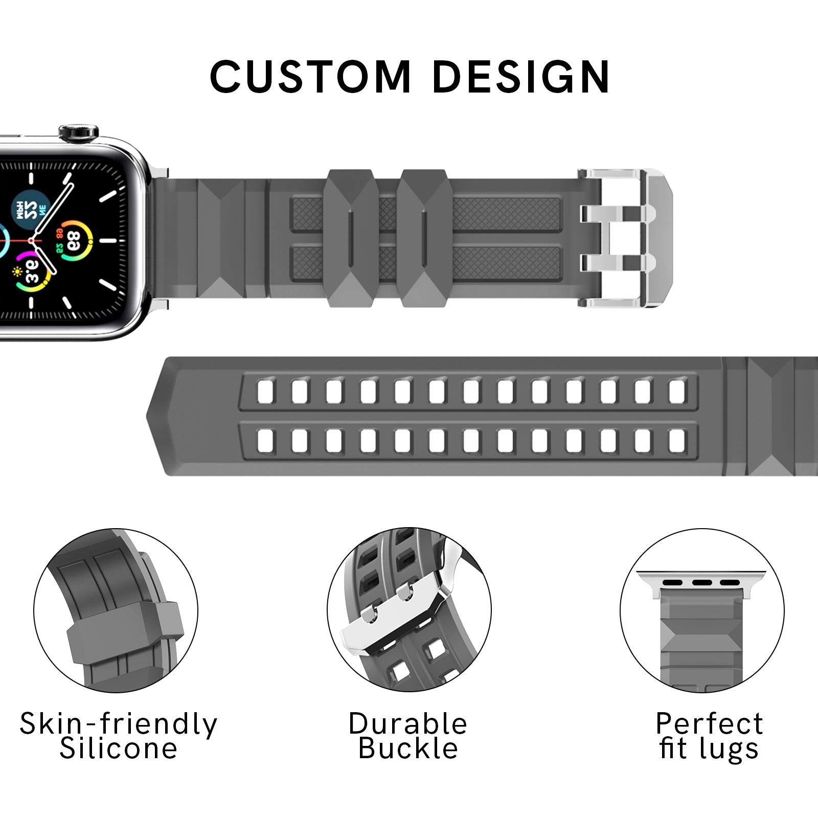 Silicone Apple Watch Band Series 11/10/9/8/7/6/5/4/ SE / Ultra 1/2/3