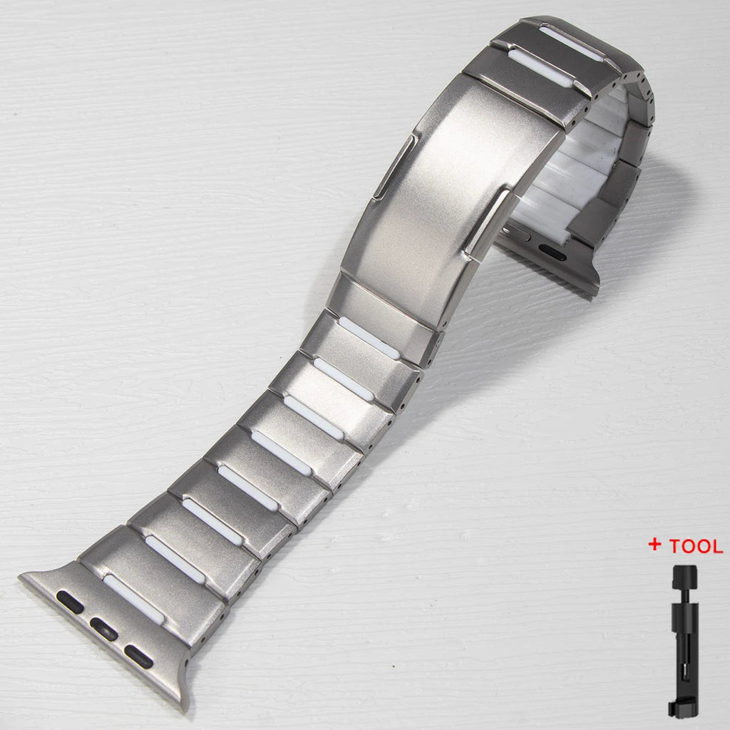 Steel & Silicone Apple Watch Band Series 11/10/9/8/7/6/5/4/ SE / Ultra 1/2/3