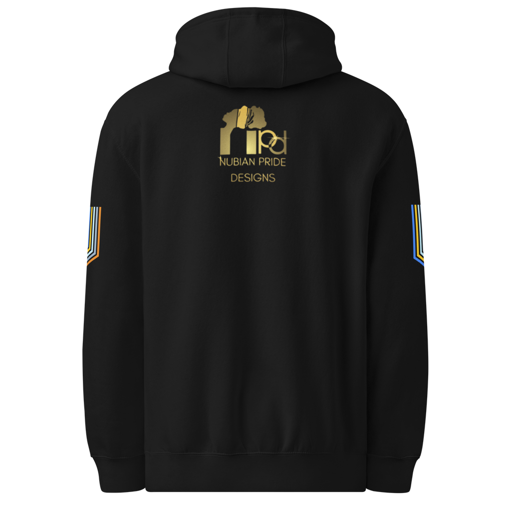 The Adidas Fleece Unisex Hoodie with Tribal Print & African Print Logo