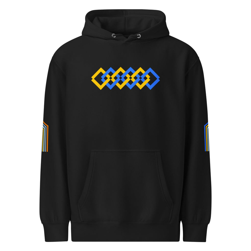 The Adidas Fleece Unisex Hoodie with Tribal Print & African Print Logo